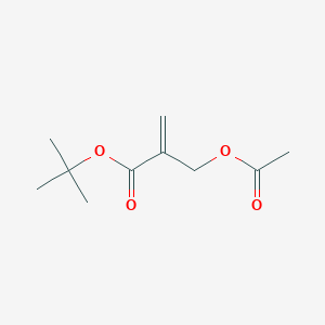 molecular formula C10H16O4 B14266907 tert-Butyl 2-[(acetyloxy)methyl]prop-2-enoate CAS No. 159025-86-2