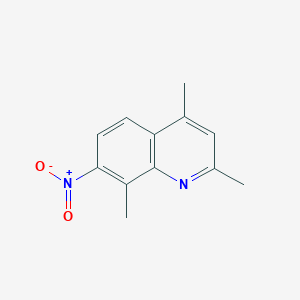 molecular formula C12H12N2O2 B14266973 2,4,8-Trimethyl-7-nitroquinoline CAS No. 138779-70-1