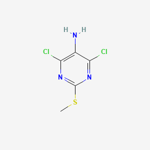 molecular formula C5H5Cl2N3S B1426700 4,6-Dichloro-2-(methylthio)-5-pyrimidineamine CAS No. 333388-03-7