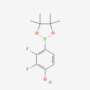 molecular formula C12H15BF2O3 B1426709 2,3-Difluoro-4-hydroxyphenylboronic acid pinacol ester CAS No. 1029439-85-7