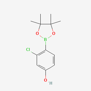 molecular formula C12H16BClO3 B1426714 3-Chloro-4-(4,4,5,5-tetramethyl-1,3,2-dioxaborolan-2-YL)phenol CAS No. 1029439-70-0
