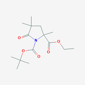 B1426716 1-tert-Butyl 2-ethyl 2,4,4-trimethyl-5-oxopyrrolidine-1,2-dicarboxylate CAS No. 1001353-88-3