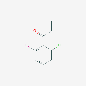 molecular formula C9H8ClFO B1426721 1-(2-Chloro-6-fluorophenyl)propan-1-one CAS No. 1214327-81-7
