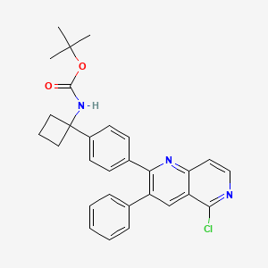tert-Butyl (1-(4-(5-chloro-3-phenyl-1,6-naphthyridin-2-yl)phenyl)cyclobutyl)carbamate