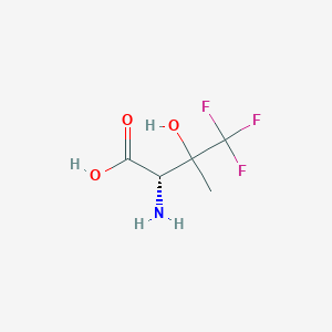 molecular formula C5H8F3NO3 B14267248 4,4,4-Trifluoro-3-hydroxy-L-valine CAS No. 155892-19-6