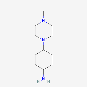 molecular formula C11H23N3 B1426727 4-(4-methylpiperazin-1-yl)cyclohexan-1-amine CAS No. 723341-87-5