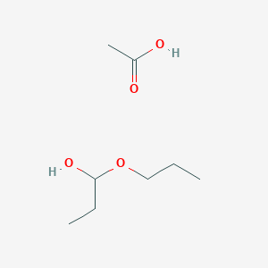 molecular formula C8H18O4 B14267284 Acetic acid;1-propoxypropan-1-ol CAS No. 182443-30-7