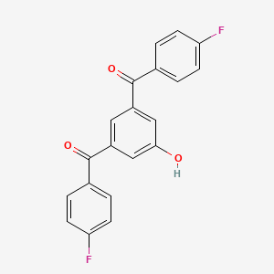 molecular formula C20H12F2O3 B14267299 3,5-Bis(4-fluorobenzoyl)phenol CAS No. 152993-92-5
