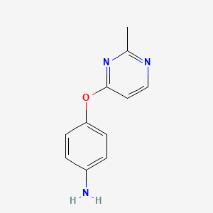 molecular formula C11H11N3O B1426737 4-[(2-Methylpyrimidin-4-yl)oxy]aniline CAS No. 1283979-71-4