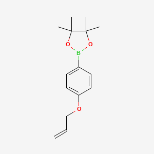 molecular formula C15H21BO3 B1426742 4,4,5,5-Tetramethyl-2-[4-(prop-2-en-1-yloxy)phenyl]-1,3,2-dioxaborolane CAS No. 1415236-88-2