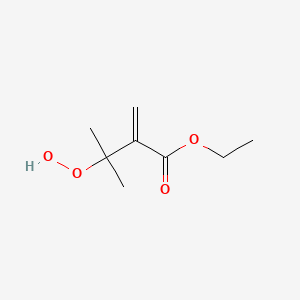 molecular formula C8H14O4 B14267431 Ethyl 3-hydroperoxy-3-methyl-2-methylidenebutanoate CAS No. 138999-37-8
