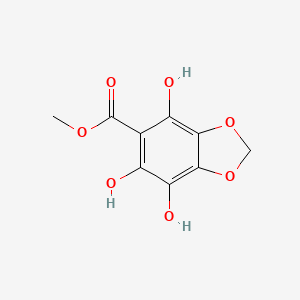 molecular formula C9H8O7 B14267448 Methyl 4,6,7-trihydroxy-2H-1,3-benzodioxole-5-carboxylate CAS No. 139934-62-6