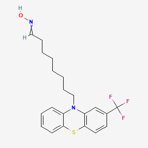 molecular formula C21H23F3N2OS B14267479 N-{8-[2-(Trifluoromethyl)-10H-phenothiazin-10-yl]octylidene}hydroxylamine CAS No. 183899-69-6