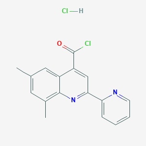 6,8-Dimethyl-2-pyridin-2-ylquinoline-4-carbonyl chloride hydrochloride