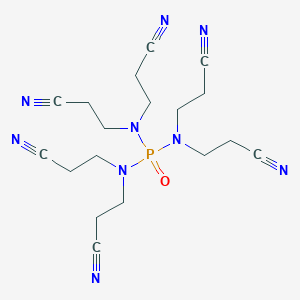 molecular formula C18H24N9OP B14267503 Phosphoric triamide, hexakis(2-cyanoethyl)- CAS No. 154316-31-1