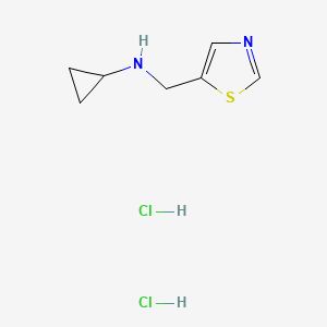 molecular formula C7H12Cl2N2S B1426751 N-(1,3-thiazol-5-ylmethyl)cyclopropanamine dihydrochloride CAS No. 1332531-54-0