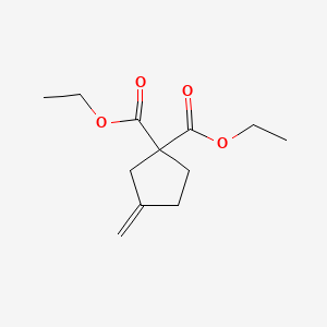 molecular formula C12H18O4 B14267515 1,1-Cyclopentanedicarboxylic acid, 3-methylene-, diethyl ester CAS No. 137435-46-2