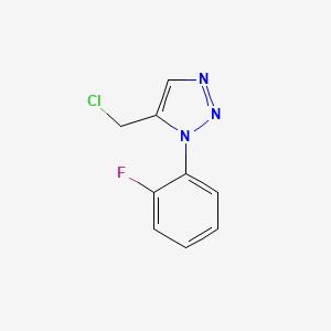molecular formula C9H7ClFN3 B1426761 5-(chloromethyl)-1-(2-fluorophenyl)-1H-1,2,3-triazole CAS No. 1338667-06-3