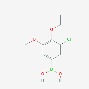 molecular formula C9H12BClO4 B1426769 3-Chloro-4-ethoxy-5-methoxyphenylboronic acid CAS No. 1701449-09-3