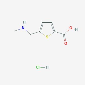 molecular formula C7H10ClNO2S B1426772 5-[(Methylamino)methyl]thiophene-2-carboxylic acid hydrochloride CAS No. 1332530-28-5
