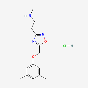 (2-{5-[(3,5-Dimethylphenoxy)methyl]-1,2,4-oxadiazol-3-yl}ethyl)methylamine hydrochloride