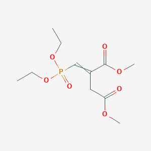 molecular formula C11H19O7P B14267732 Dimethyl 2-[(diethoxyphosphoryl)methylidene]butanedioate CAS No. 150858-66-5
