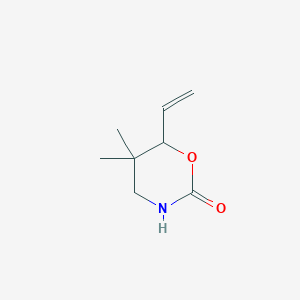 molecular formula C8H13NO2 B14267768 6-Ethenyl-5,5-dimethyl-1,3-oxazinan-2-one CAS No. 139669-69-5