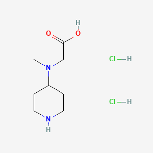 molecular formula C8H18Cl2N2O2 B1426779 2-[Methyl(piperidin-4-yl)amino]acetic acid dihydrochloride CAS No. 1156835-52-7