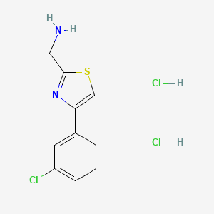molecular formula C10H11Cl3N2S B1426782 ([4-(3-氯苯基)-1,3-噻唑-2-基]甲基)胺二盐酸盐 CAS No. 1332530-46-7