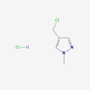 molecular formula C5H8Cl2N2 B1426783 4-(chloromethyl)-1-methyl-1H-pyrazole hydrochloride CAS No. 154312-86-4