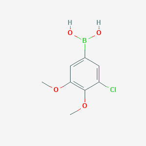 molecular formula C8H10BClO4 B1426785 3-氯-4,5-二甲氧基苯硼酸 CAS No. 1701449-18-4