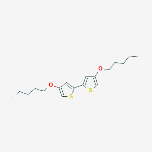 molecular formula C18H26O2S2 B14267919 2,2'-Bithiophene, 4,4'-bis(pentyloxy)- CAS No. 155055-76-8