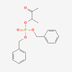 molecular formula C18H21O5P B14267920 Dibenzyl 3-oxobutan-2-yl phosphate CAS No. 131444-73-0