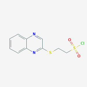 molecular formula C10H9ClN2O2S2 B1426794 2-(Quinoxalin-2-ylsulfanyl)ethane-1-sulfonyl chloride CAS No. 1342703-53-0