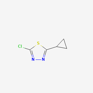 molecular formula C5H5ClN2S B1426796 2-Chloro-5-cyclopropyl-1,3,4-thiadiazole CAS No. 1343234-55-8
