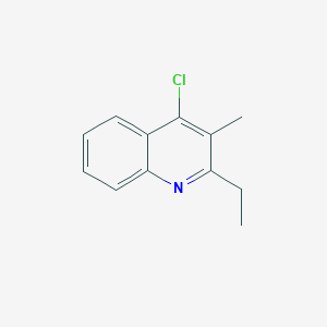 molecular formula C12H12ClN B1426799 2-Ethyl-4-chloro-3-methyl-quinoline CAS No. 856089-50-4
