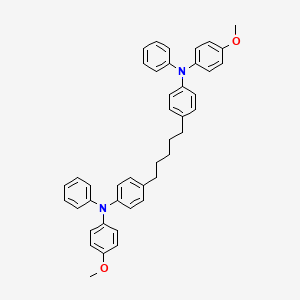 molecular formula C43H42N2O2 B14268004 N,N'-[Pentane-1,5-diyldi(4,1-phenylene)]bis[N-(4-methoxyphenyl)aniline] CAS No. 138456-25-4