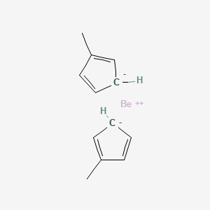 molecular formula C12H14Be B14268010 beryllium;2-methylcyclopenta-1,3-diene CAS No. 163928-85-6