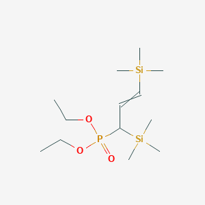 molecular formula C13H31O3PSi2 B14268052 Diethyl [1,3-bis(trimethylsilyl)prop-2-en-1-yl]phosphonate CAS No. 137811-76-8