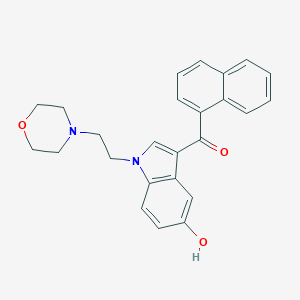molecular formula C25H24N2O3 B142681 [5-hydroxy-1-(2-morpholin-4-ylethyl)indol-3-yl]-naphthalen-1-ylmethanone CAS No. 133438-72-9