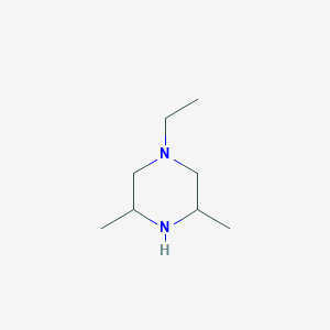 molecular formula C8H18N2 B1426812 1-Ethyl-3,5-dimethylpiperazine CAS No. 1341384-96-0