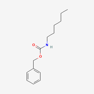 molecular formula C14H21NO2 B14268135 Carbamic acid, hexyl-, phenylmethyl ester CAS No. 179320-61-7