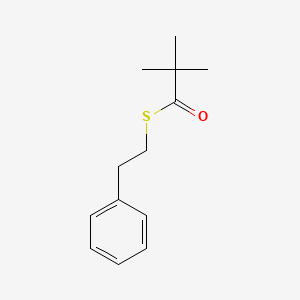 molecular formula C13H18OS B14268154 S-(2-Phenylethyl) 2,2-dimethylpropanethioate CAS No. 132381-69-2
