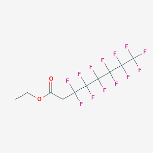 molecular formula C10H7F13O2 B14268178 Octanoic acid, 3,3,4,4,5,5,6,6,7,7,8,8,8-tridecafluoro-, ethyl ester CAS No. 153296-01-6