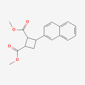 molecular formula C18H18O4 B14268197 Dimethyl 3-(naphthalen-2-yl)cyclobutane-1,2-dicarboxylate CAS No. 139265-06-8