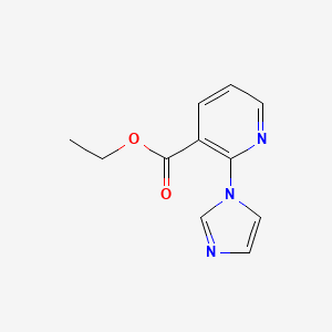 molecular formula C11H11N3O2 B1426822 ethyl 2-(1H-imidazol-1-yl)pyridine-3-carboxylate CAS No. 1443980-73-1
