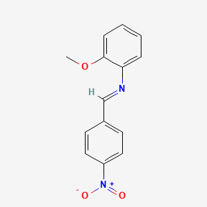 molecular formula C14H12N2O3 B14268236 Benzenamine, 2-methoxy-N-[(4-nitrophenyl)methylene]-, (E)- CAS No. 156300-65-1
