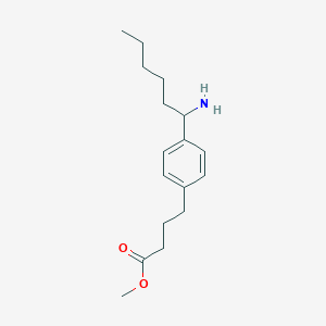 molecular formula C17H27NO2 B14268276 Benzenebutanoic acid, 4-(1-aminohexyl)-, methyl ester CAS No. 162941-69-7