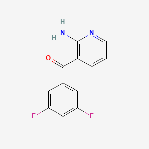 molecular formula C12H8F2N2O B1426830 3-(3,5-Difluorobenzoyl)pyridin-2-amine CAS No. 1494822-85-3