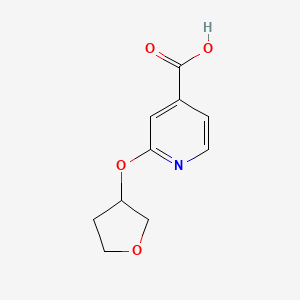 molecular formula C10H11NO4 B1426831 2-(Oxolan-3-yloxy)pyridine-4-carboxylic acid CAS No. 1211533-45-7